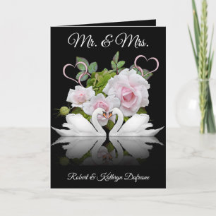 Persoonlijke zwanen Huwelijk/Jubileum Kaart