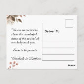 Persoonlijke zwangerschapsaankondiging briefkaart (Achterkant)