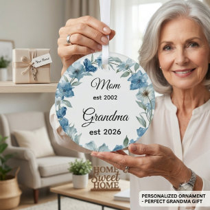 Persoonlijke zwangerschapsaankondiging van moeder glas ornament