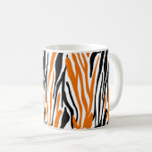 Persoonlijke zwart & oranje dierprint mok (Voorkant rechts)