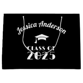 Persoonlijke zwart-wit afstuderen  groot cadeauzakje