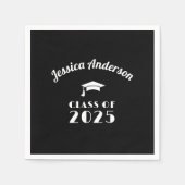 Persoonlijke zwart-wit afstuderen  servet (Voorkant)