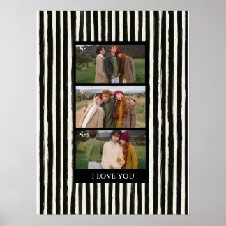 Persoonlijke zwart-wit fotostrookposter poster
