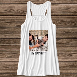 Persoonlijke zwart-wit kat moeder familie huisdier tanktop
