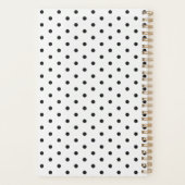 Persoonlijke zwart-wit polka-stip planner (Achterkant)