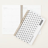 Persoonlijke zwart-wit polka-stip planner (Display)