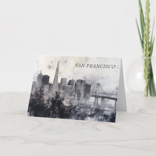 Persoonlijke zwart-wit San Francisco kaart (Voorkant)