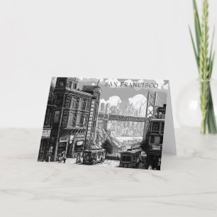 Persoonlijke zwart-wit San Francisco kaart