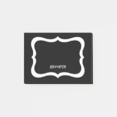Persoonlijke zwart-witrand post-it® notes (Voorkant)