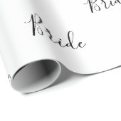 Persoonlijke zwart-witscriptnaam elegant cadeaupapier (Rol Hoek)