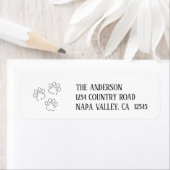 Persoonlijke zwart-witte hond etiket (Insitu)