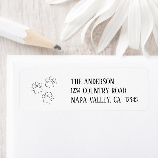 Persoonlijke zwart-witte hond etiket (Insitu)