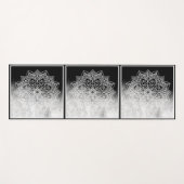Persoonlijke Zwarte Abstracte Zen Mandala Yogamat (Voorkant (horizontaal))