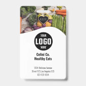 Persoonlijke Zwarte Badges met Foto & Logo - Prof (Voorzijde)