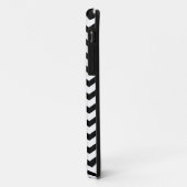 Persoonlijke zwarte Chevron Zigzag iPhone 5 Hoesje (Achterkant/links)