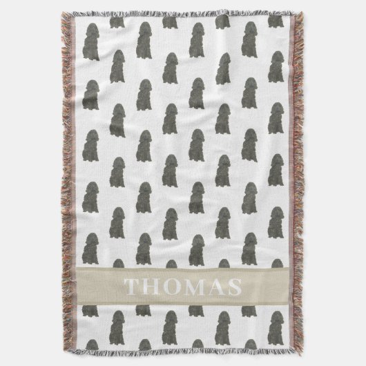 Persoonlijke Zwarte Cocker Spaniel Deken (Voorkant Verticaal)