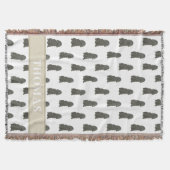 Persoonlijke Zwarte Cocker Spaniel Deken (Voorkant)