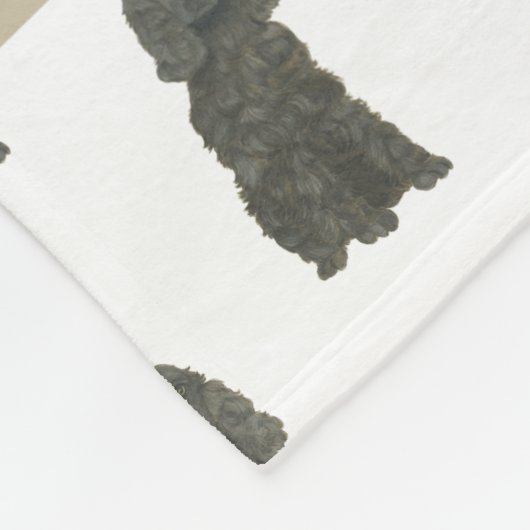 Persoonlijke Zwarte Cocker Spaniel Fleece Deken (Hoek)