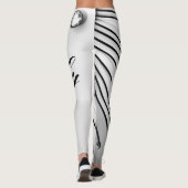 Persoonlijke zwarte diamantspiraal leggings (Achterkant)