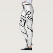 Persoonlijke zwarte diamantspiraal leggings (Links)