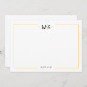 Persoonlijke zwarte en Gold-dankzij uw kaart (Voorkant / Achterkant)