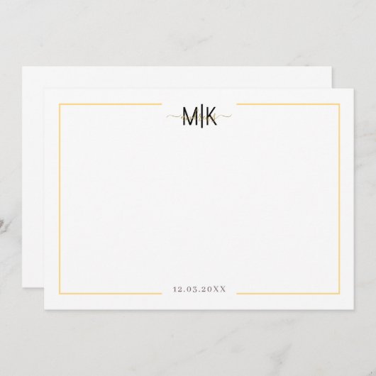 Persoonlijke zwarte en Gold-dankzij uw kaart (Voorkant / Achterkant)