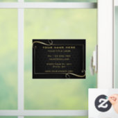 Persoonlijke zwarte en gouden bedrijfs raamfolie raamsticker (Huis)