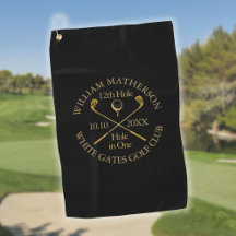Persoonlijke Zwarte En Gouden Hole in One