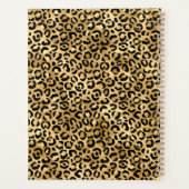 Persoonlijke zwarte en gouden luipaardprint planner (Achterkant)