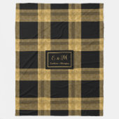 Persoonlijke Zwarte en Gouden Winter Dekent throw Fleece Deken (Voorkant)