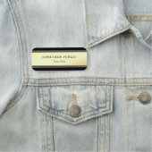 Persoonlijke zwarte en goudlegante Sjabloon Naamplaatje (In situ)