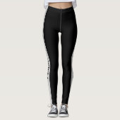 Persoonlijke Zwarte En Grijze Leggings (Voorkant)