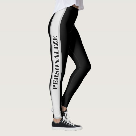 Persoonlijke Zwarte En Grijze Leggings (Rechts)