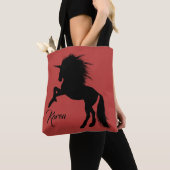 Persoonlijke zwarte en Rode Magische fokeenheid Tote Bag (Dichtbij)