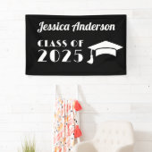 Persoonlijke Zwarte en Witte Afstudeer Spandoek (Insitu)