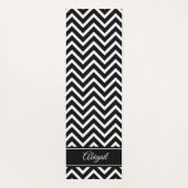 Persoonlijke Zwarte en Witte Chevron Yoga Mat (Achterkant)