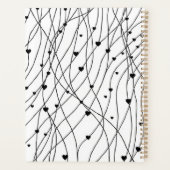 Persoonlijke Zwarte en Witte Hart Planner (Achterkant)