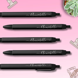 Persoonlijke zwarte en witte naam inkt pen