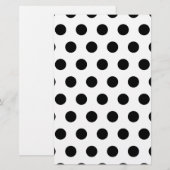 Persoonlijke zwarte en witte poolpunten briefpapier (Voorkant / Achterkant)