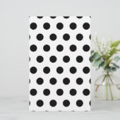 Persoonlijke zwarte en witte poolpunten briefpapier (Staand voorkant)