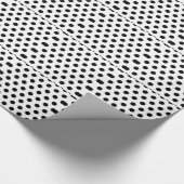 Persoonlijke zwarte en witte poolpunten cadeaupapier (Hoek)