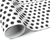 Persoonlijke zwarte en witte poolpunten cadeaupapier (Rol Hoek)