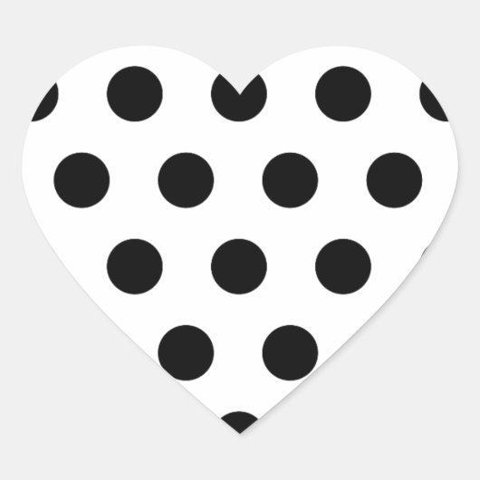 Persoonlijke zwarte en witte poolpunten hart sticker (Voorkant)