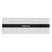 Persoonlijke zwarte en witte poolpunten naambadge (Voorkant)