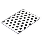 Persoonlijke zwarte en witte poolpunten notitieboek (Linkerzijde)