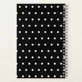 Persoonlijke zwarte en witte poolpunten notitieboek (Achterkant)