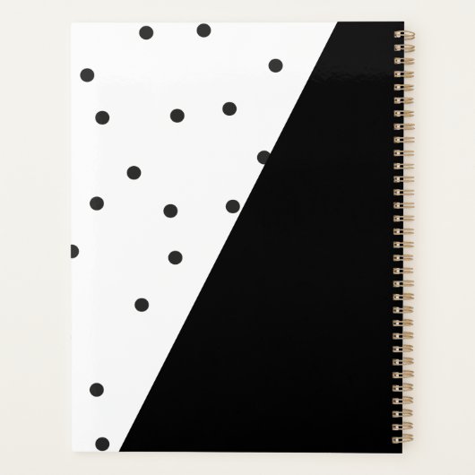 Persoonlijke zwarte en witte poolpunten planner (Achterkant)