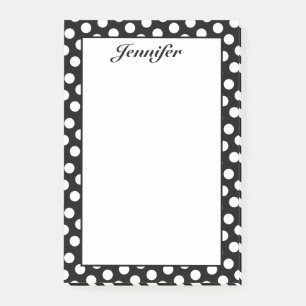 Persoonlijke zwarte en witte poolpunten post-it® notes