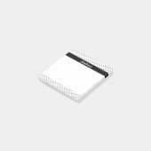 Persoonlijke zwarte en witte poolpunten post-it® notes (Schuin)