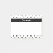 Persoonlijke zwarte en witte poolpunten post-it® notes (Voorkant)